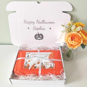 Personalised Child's Halloween Crafts And Treat Box, 2 of 9