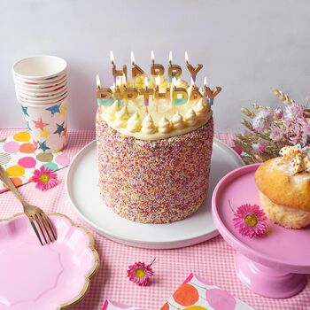 Pastel 'Happy Birthday' Cake Candles, 2 of 3