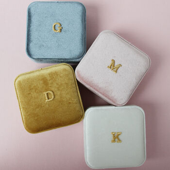 Personalised Velvet Ring And Earring Jewellery Box, 6 of 9