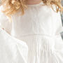 Girl's Butterfly Pintuck Cotton Dress, thumbnail 2 of 3