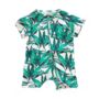 Tropical Short Sleeved Zipped Baby Onesie, thumbnail 2 of 2