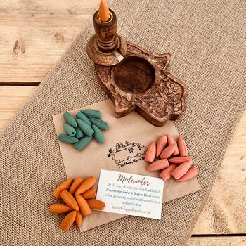 Midwinter Backflow Incense Cones, Winter Home Fragrance, 2 of 5