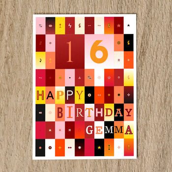 Personalised 16th Birthday Card Age And Name 2009, 4 of 10