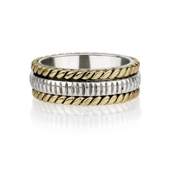 Trust In Life Unisex Silver Spinning Ring, 3 of 9