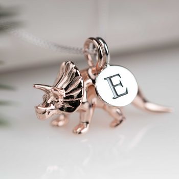 Personalised Triceratops Necklace, 9 of 12