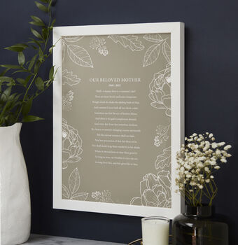 Use Your Own Poem, Reading, Lyrics Floral Print, 6 of 8