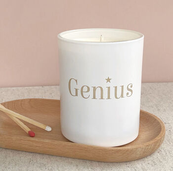 Graduation Gift Genius Scented Candle, 2 of 4