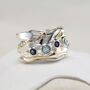 Blue Topaz, Iolite, And Amethyst Statement Ring, thumbnail 1 of 7