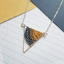 Small Silver Geometric Triangle Necklace, thumbnail 2 of 8