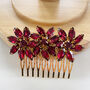 Wine Red Festive Hair Comb, thumbnail 2 of 5