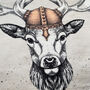 Fallow Deer With Helm Decorative Pillow Cover, thumbnail 2 of 7
