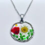 Real Daisy Poppy Pendant Necklace Small Hand Made, thumbnail 5 of 10