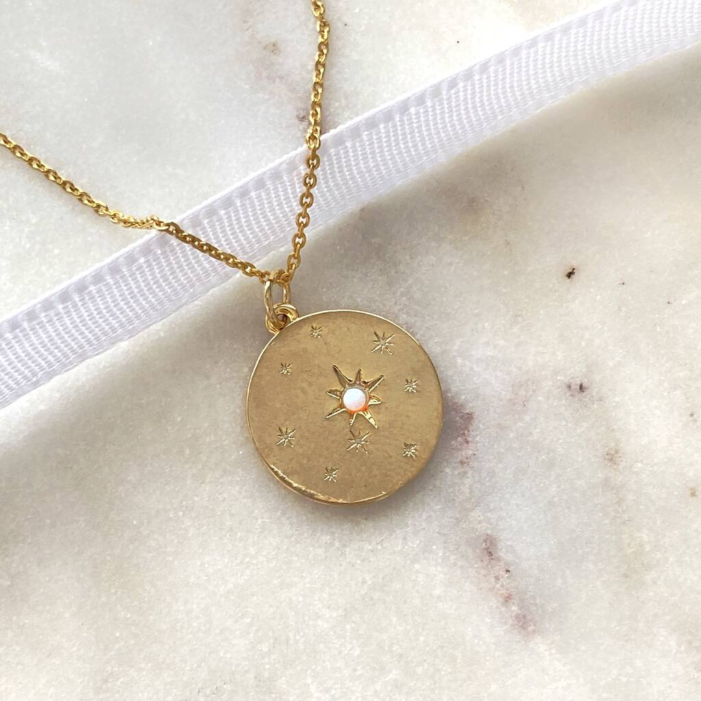 Celestial Starry Sky Pendant Necklace By The Lovely Edit