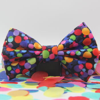 Multicoloured Confetti Dog Bow Tie, 8 of 11