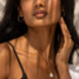 Women's Sparkling Tennis Hoop Earrings In Gold, thumbnail 4 of 6