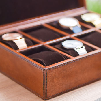 Personalised Leather Watch Box Large, 3 of 11
