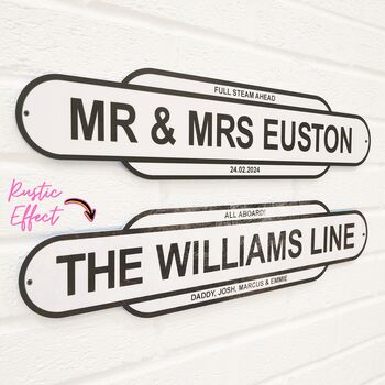 Personalised Vintage Style Train Sign, 3 of 11
