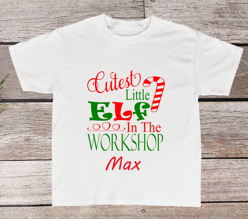 Personalised Elf Christmas T Shirt By Poppy K | notonthehighstreet.com