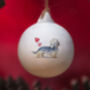 Dandie Dinmont Terrier Ceramic Round Bauble, thumbnail 1 of 5