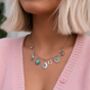 Personalised Silver Seven Charm Necklace, thumbnail 1 of 7