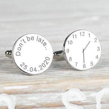 Personalised Wedding Cufflinks With Sayings, 7 of 10