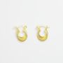 Adina Twist Earrings In Gold Plated Silver Or Silver, thumbnail 3 of 6