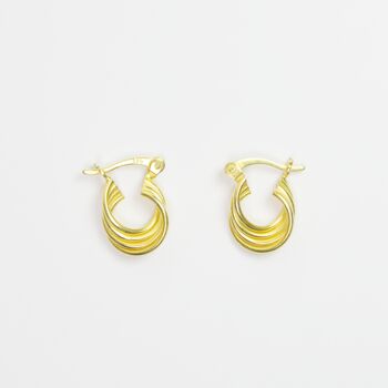 Adina Twist Earrings In Gold Plated Silver Or Silver, 3 of 6