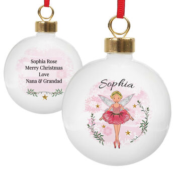 Personalised Sugar Plum Fairy Bauble, 4 of 4