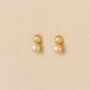 Double Pearl Stud Earrings, thumbnail 1 of 6