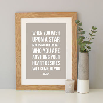 'When You Wish Upon A Star' Song Lyrics Print, 6 of 7