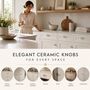 Midnight Fern Round Ceramic Knob, thumbnail 6 of 10