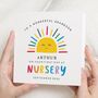 Grandson First Day Nursery Good Luck Card, thumbnail 1 of 7