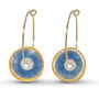Blue Pool Gold Fill Large Hoops, thumbnail 1 of 4