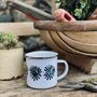 Black Dandelion Enamel Mug, thumbnail 1 of 1