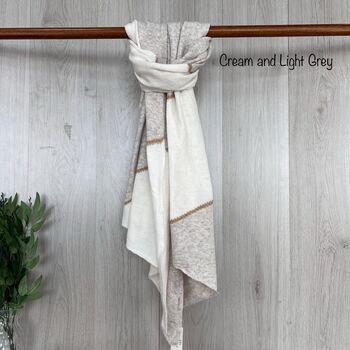Cozy Luxe Two Tone Wool Blend Scarf, 2 of 7