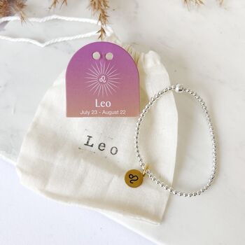 Zodiac Horoscope Birthday Bracelet Silver Gold Star Sign, 3 of 3