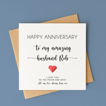 Personalised Anniversary Card For Husband, 3 of 6