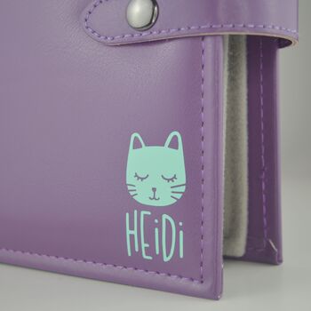 Personalied Earring Storage Book Cat, 2 of 10
