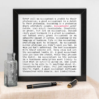 Accountant Quotes Gift Print, 2 of 10