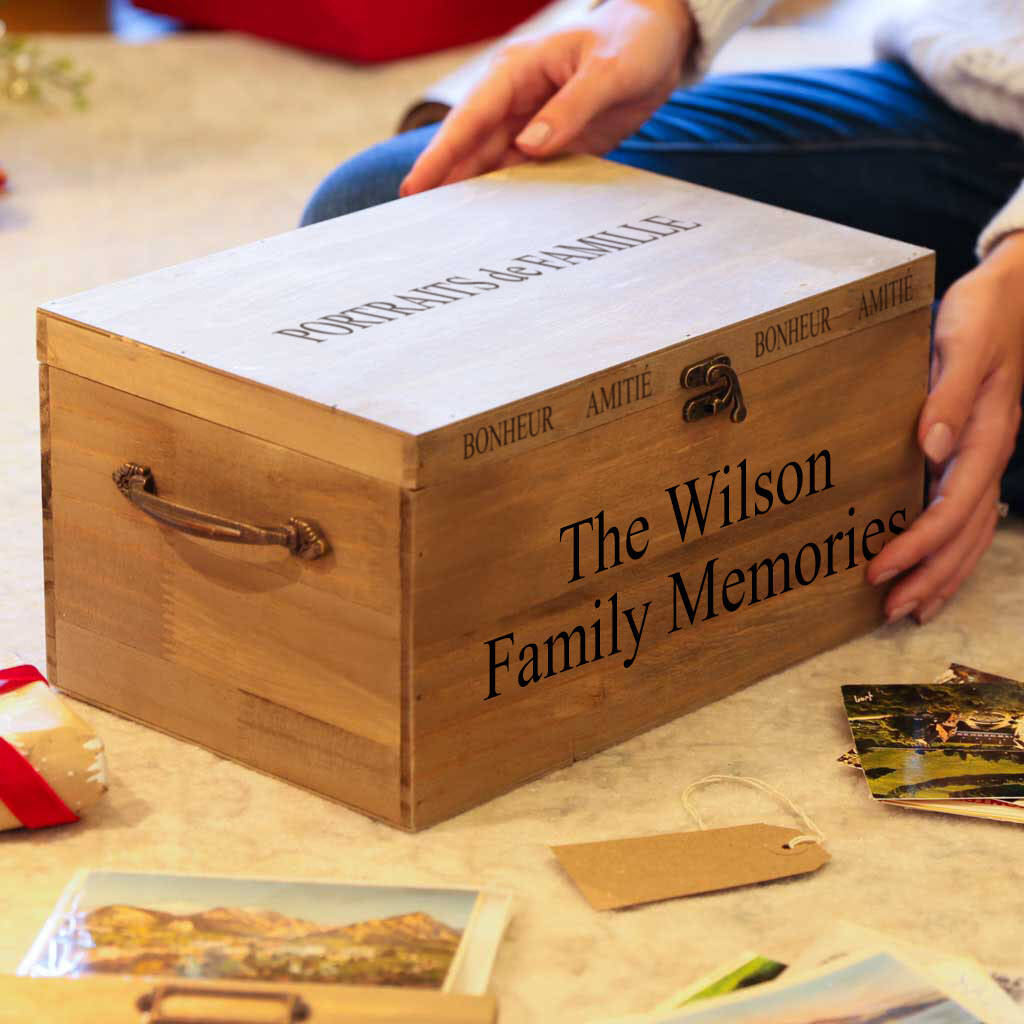 Personalised Wooden Photo Box Gift By Dibor