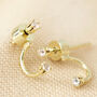 Tiny Swarovski Crystal Jacket Earrings In Gold Plating, thumbnail 2 of 11