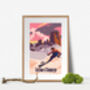 Cortina D'ampezzo Italy Ski Resort Travel Poster Print, thumbnail 4 of 8