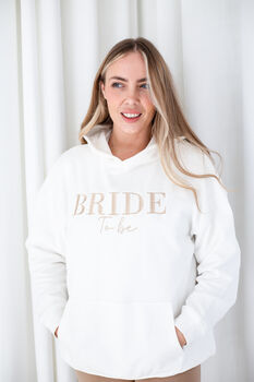Personalised Embroidered 'Team Bride' Hoodie, 5 of 12