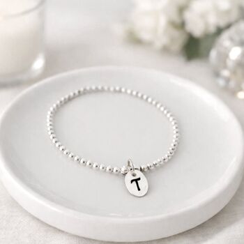 Personalised Initial Charm Sterling Silver Bracelet, 5 of 12