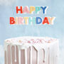 Rainbow Happy Birthday Acrylic Cake Toppers, thumbnail 1 of 2