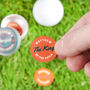 Personalised Colourful Golf Ball Marker Set In Tin, thumbnail 2 of 3