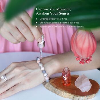 Quartz Crystal Anxiety Bracelet With Aroma Oil, 6 of 11