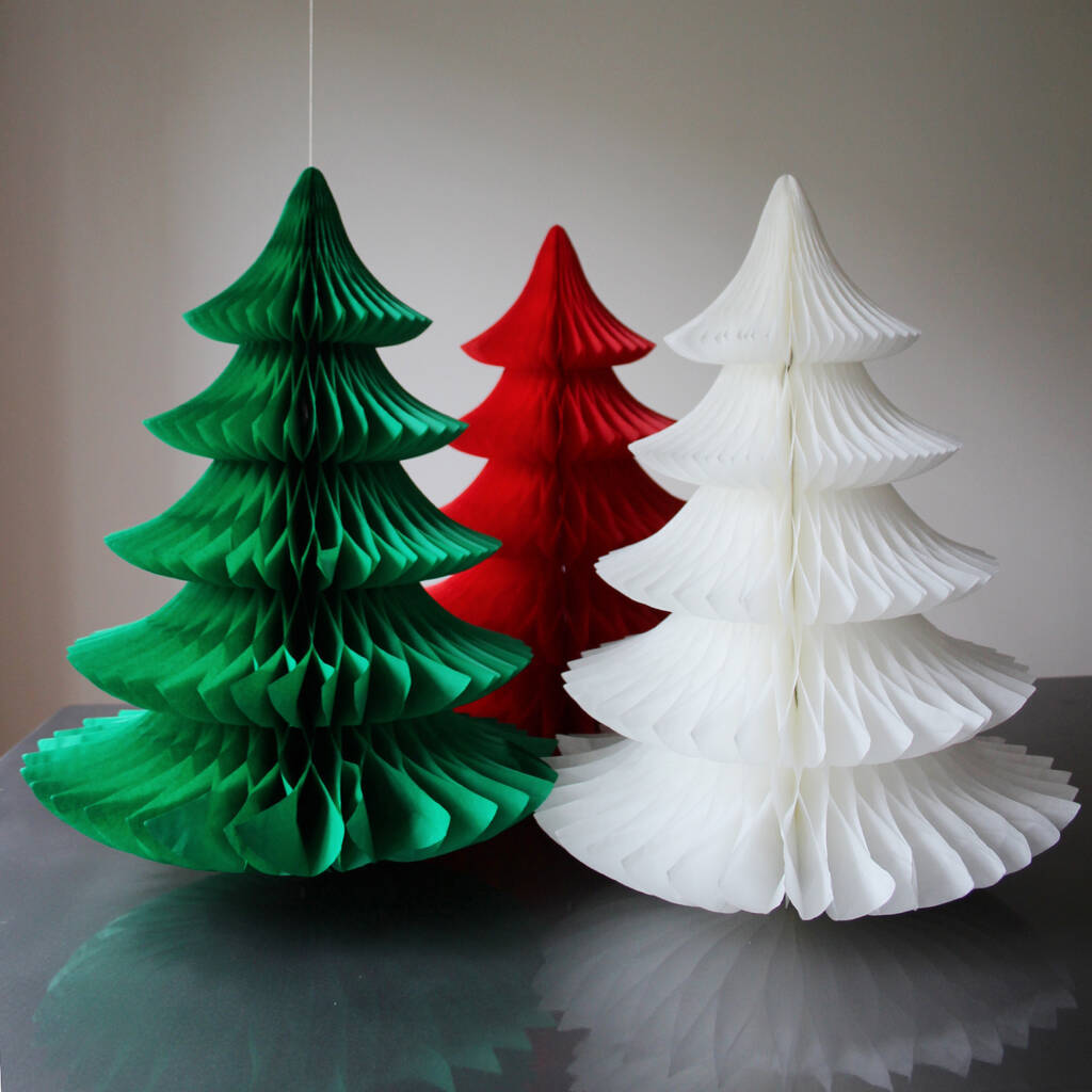paper honeycomb christmas tree decorations by crafteratti ...