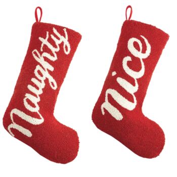 Naughty Or Nice Christmas Stocking, 2 of 2