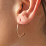 Contemporary Hammered Hoop Earrings, thumbnail 2 of 8